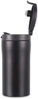 Lifeventure Flip-Top termo puodelis - Juoda