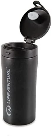 Lifeventure Flip-Top termo puodelis - Juoda
