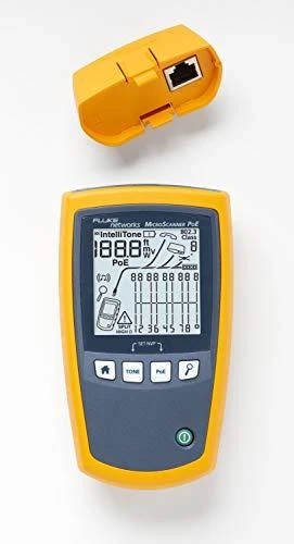 „Fluke networks“ FLUKE FL-MS-POE-KIT „MicroScanner PoE“ kabelių patikros testeris su papildomu kabeliu