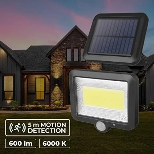 Plastrol SUNARI saulės lempa LED FLS-06 COB PIR 8W 600lm 6000K 1800mAh Li-Ion Forever Light