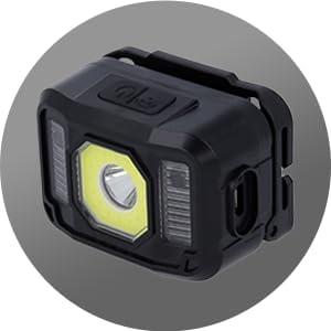 LED galvos šviestuvas Senso XP-E 3W + COB 3W su jutikliu 270lm 1200mAh Li-Pol Forever Light
