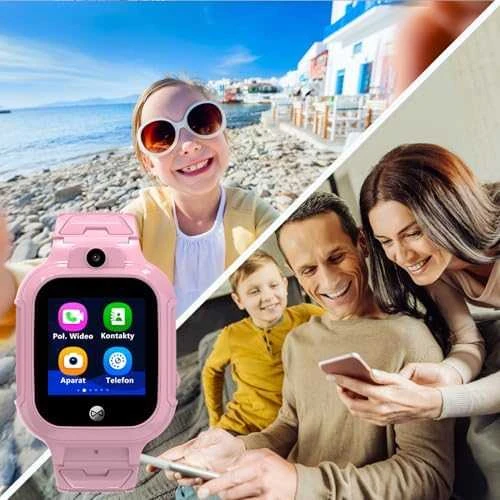 Forever išmanusis laikrodis GPS WiFi Kids See Me! 3 KW-320 rožinis