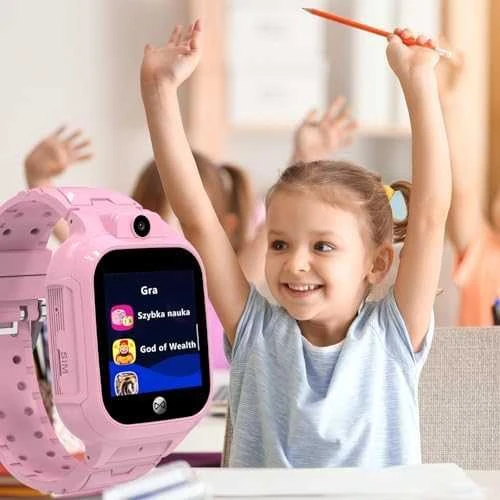 Forever išmanusis laikrodis GPS WiFi Kids See Me! 3 KW-320 rožinis