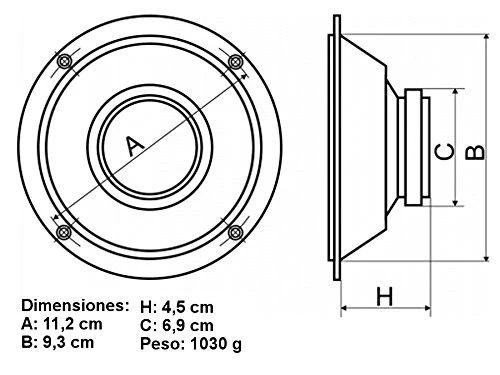 Peiying Automobilio garsiakalbis PY-AQ402C 4"