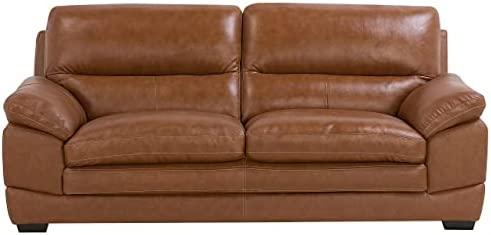 Sofa Beliani 4 vietų svetainės baldų komplektas HORTEN Natūrali oda Ruda