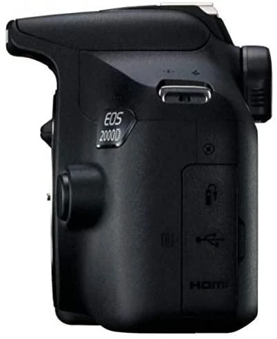 Canon EOS 2000D 18-55 III EU26 SLR fotoaparatų komplektas, megapikselis 24,1 MP, ISO 12800, Ekrano įstrižainė 3,0 ", Wi-Fi, vaizdo įrašymas, APS-C, Juodos spalvos