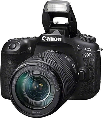 Canon EOS 90D + EF-S 18-135mm f/3.5-5.6 IS USM SLR fotoaparato komplektas 32,5 MP CMOS 6960 x 4640 pikseliai Juoda