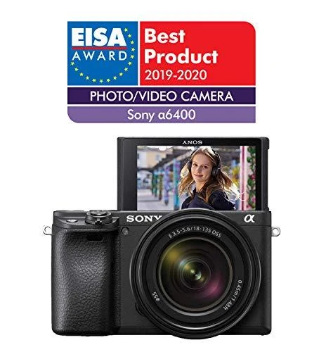 Sony α 6400 + SEL18135 MILC 24,2 MP CMOS 6000 x 4000 pikseliai Juoda