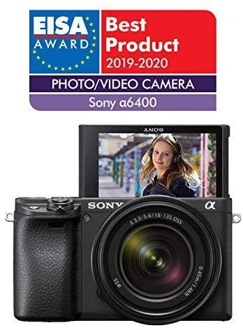 Sony α 6400 + SEL18135 MILC 24,2 MP CMOS 6000 x 4000 pikseliai Juoda