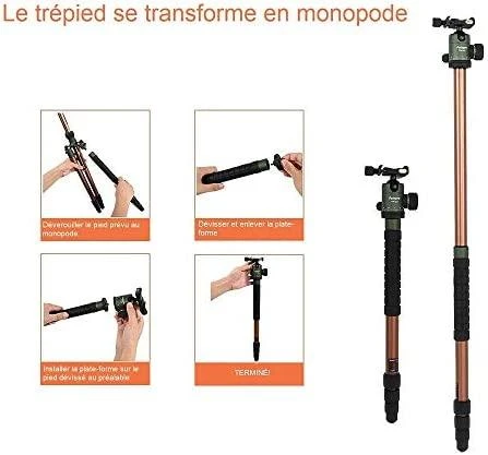 Stovas - Fotopro X-go Gecko 8kg Apkrovos Talpa Monopodo Funkcija Juodas