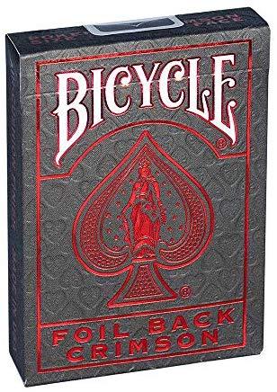 Bicycle Rider Back Metal Luxe Žaidimų Kortos (Raudonos)