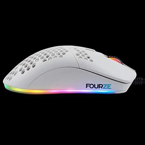 Itin lengva Pelė žaidimams su pašvietimų Fourze GM800, Perlo balta