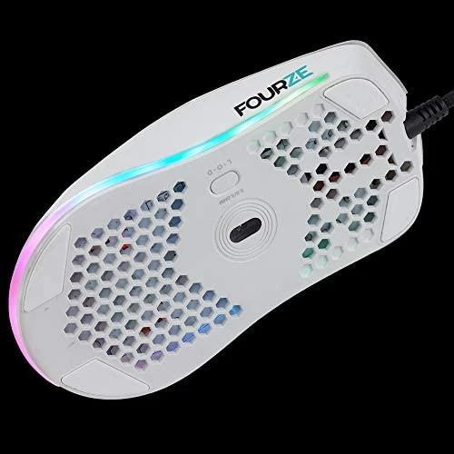 Itin lengva Pelė žaidimams su pašvietimų Fourze GM800, Perlo balta