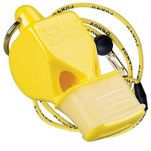 Fox40 Švilpukas Fox 40 CMG Safety Classic geltonas+virvutė 9603-0208