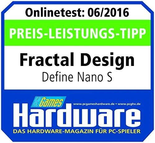 Fractal Design Define Nano S - Langas Šoninis langas, Juodas, ITX, Maitinimo blokas įtrauktas Nr