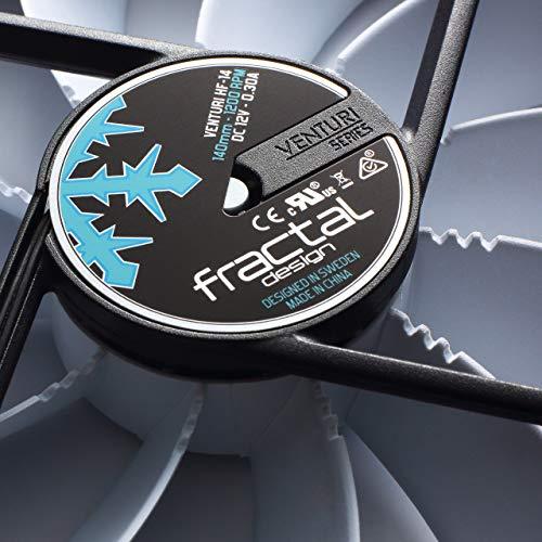 Fractal Design Venturi HF-14 Kompiuterio korpusui Ventiliatorius 14 cm Juoda, Pilka, Balta