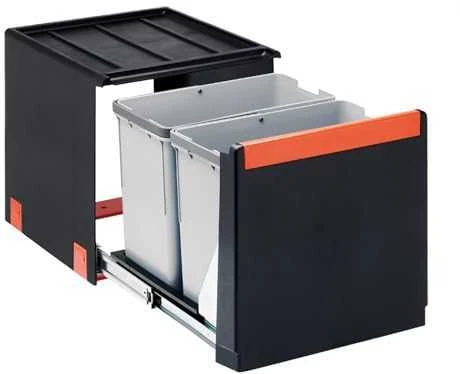 Šiukšliadėžė FRANKE, Cube 40, automatinis atidarymas, 2x14l.