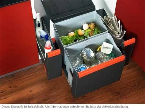 Šiukšliadėžė FRANKE, Cube 40, automatinis atidarymas, 14l.+2x7l.