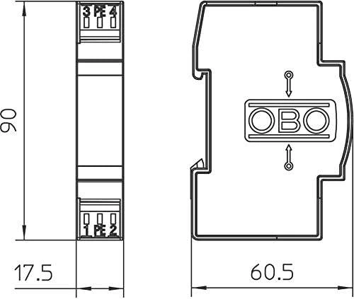 Bettermann Viršįtampių ribotuvas dviejų laidų sistemoms 4VAC / 6VDC (5098571)
