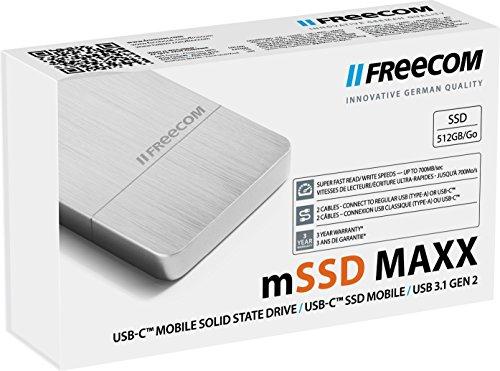 Kietasis diskas Išorinis SSD FreeCom mSSD MAXX 512GB Sidabrinė (56394)