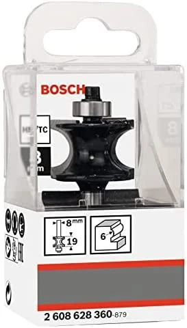 Bosch Surenkama freza R=6,0mm, l=19mm,kotas 8mm