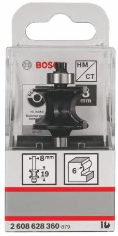 Bosch Surenkama freza R=6,0mm, l=19mm,kotas 8mm