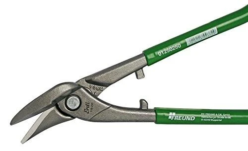 Freund Skardos kirpimo žirklės 260mm HRC 56, dešininės, išlenktos