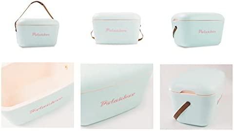 POLARBOX Sky mėlynas – Geltona Classic retro šaltkrepšis, 12L