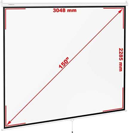 Projektorius Frommstarck Projektoriaus ekranas pusiau automatinis sieninis lubos matinis baltas 150'' 312,8x239 cm 4:3