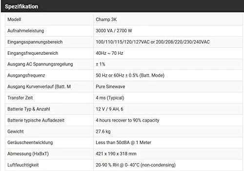 FSP | CHAMP 3K TOWER | 3000 VA | ± 1% (Batt. Mode) V | 300 V