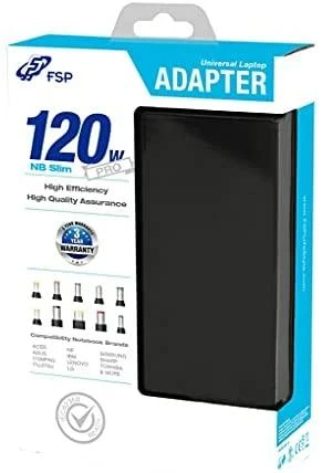 Fortron FSP 120W įkroviklio pakuotė su adapteriais