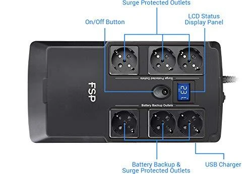 FSP | UPS | Nano FIT 800 | 800 VA | 180~270 V | 220 V