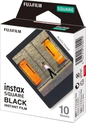 Fujifilm | Instax Square Momentinis filmas Juodas | Blizgus | Kiekis 10