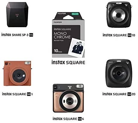 Fujifilm | Instax Square Monochrome (10pl) Momentinis filmas | 86 x 72 mm | Vaizdo sritis: 62 × 62 mm | Kiekis 10