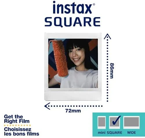 Fujifilm | Instax Square Monochrome (10pl) Momentinis filmas | 86 x 72 mm | Vaizdo sritis: 62 × 62 mm | Kiekis 10