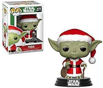 FUNKO POP! Vinilinė figūrėlė: Žvaigždžių karai - Santa Yoda, 9.5 cm