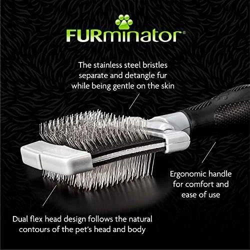 FURminator Didelis kietų šerelių šepetys