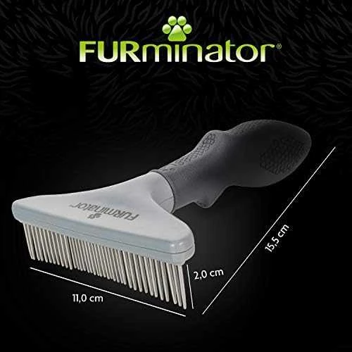 Furminator metalinės šukos-grėbliukas šunims ir katėms