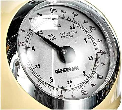 Virtuvinės svarstyklės G3Ferrari G3 Ferrari Aska rusvai gelsvas Round Mechanical kitchen scale