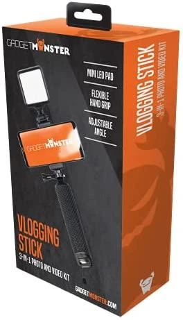 Vlogų lazdelė GADGETMONSTER LED žaibas / GDM-1021