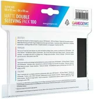 Dėlionė Gamegenic Gamegenic: matinis dvigubas rankovių paketas (66x91 mm / 64x89 mm) 2x100 vnt