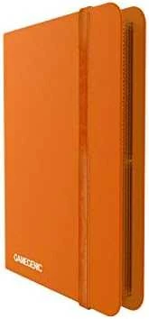 Oranžinis Gamegenic kortelių albumas, šoninis rakursas
