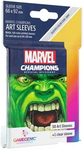 Gamegenic Gamegenic: Marvel Champions Art Sleeves (66 mm x 91 mm) Hulk 50+1 vnt.