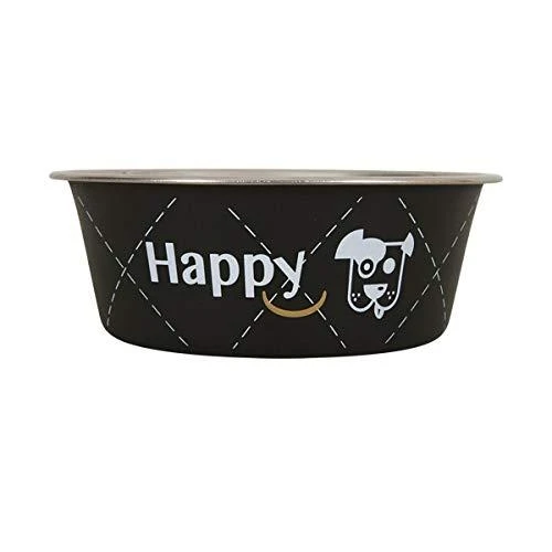 Zolux dubenėlis šuniui plieno nerūdijantis Inox HAPPY 1,5 l kol. balta