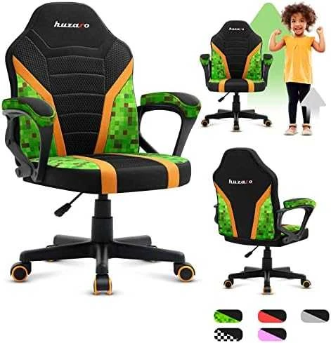Žaidimų kėdė vaikams Huzaro Ranger 1.0, Juodos/Žalios spalvos
