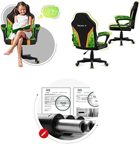 Žaidimų kėdė vaikams Huzaro Ranger 1.0, Juodos/Žalios spalvos