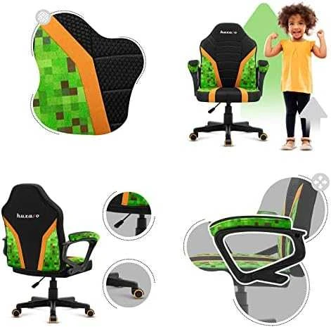 Žaidimų kėdė vaikams Huzaro Ranger 1.0, Juodos/Žalios spalvos