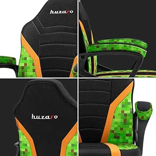 Žaidimų kėdė vaikams Huzaro Ranger 1.0, Juodos/Žalios spalvos