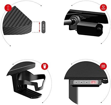 Žaidimų stalas Huzaro Hero 8.5 Gaming Desk, Motorizuotas, Reguliuojamo aukščio 740-1190mm, Juodos spalvos