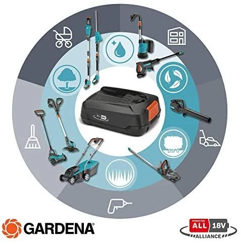 Gardena akumuliatorinė žoliapjovė EasyCut 23/18V P4A 18V pilnas komplektas